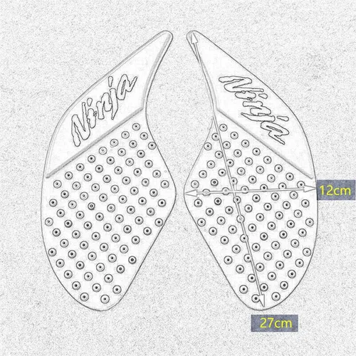 Imagen 2 del producto Pegatina de protección de tanque de combustible para motocicleta, pegatina antideslizante para tanque Kawasaki NINJA Ninja 125 250 Ninja 300