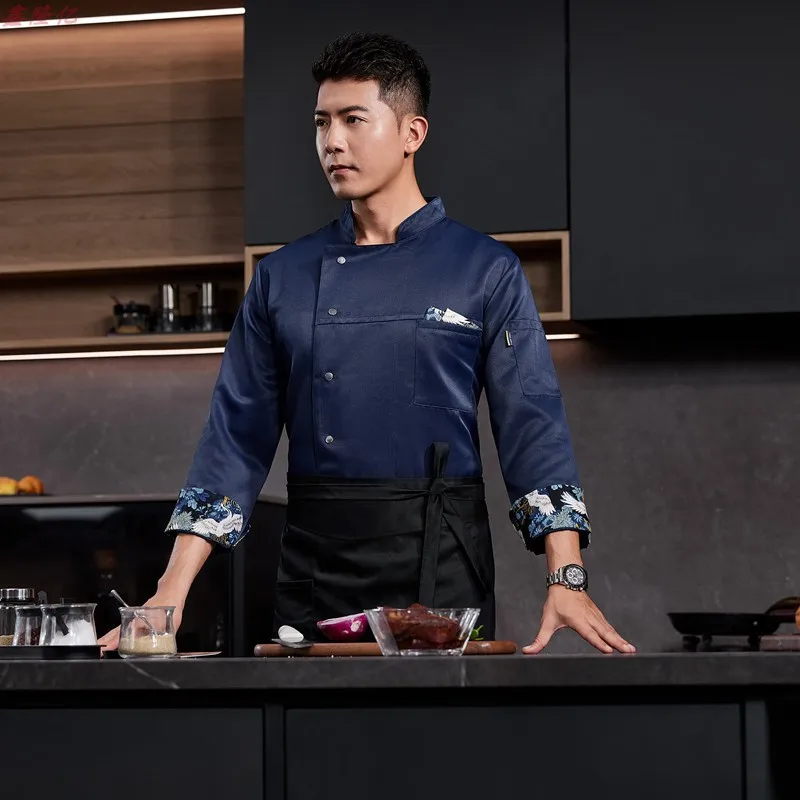 Catering Hotel Restaurant Keuken Werkuniform Lange mouw Cake Shop Baker Bakkerij Ober Chef-kokuniform voor heren