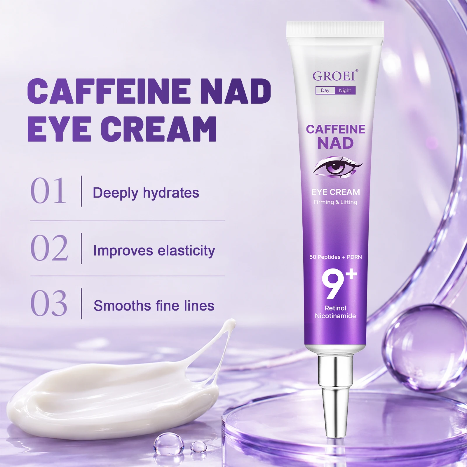 GROEI NAD Eye Cream Caffeine P - Eye Cream Peptide review and price