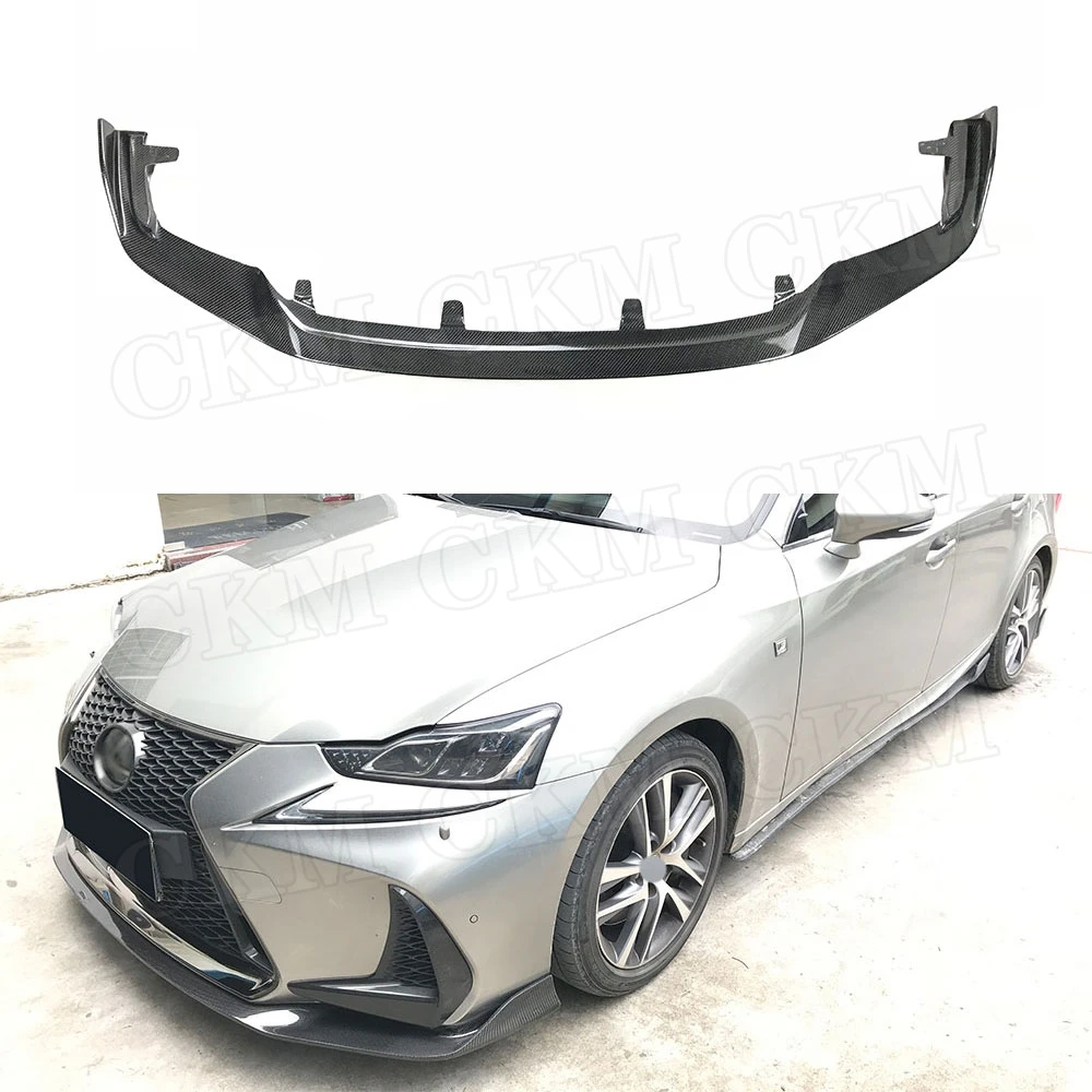 

Carbon Fiber Material Front Bumper Lip Spoiler Protector Body Kits for LEXUS IS300 IS350 IS F Sport Sedan 4 Door 2017 2018