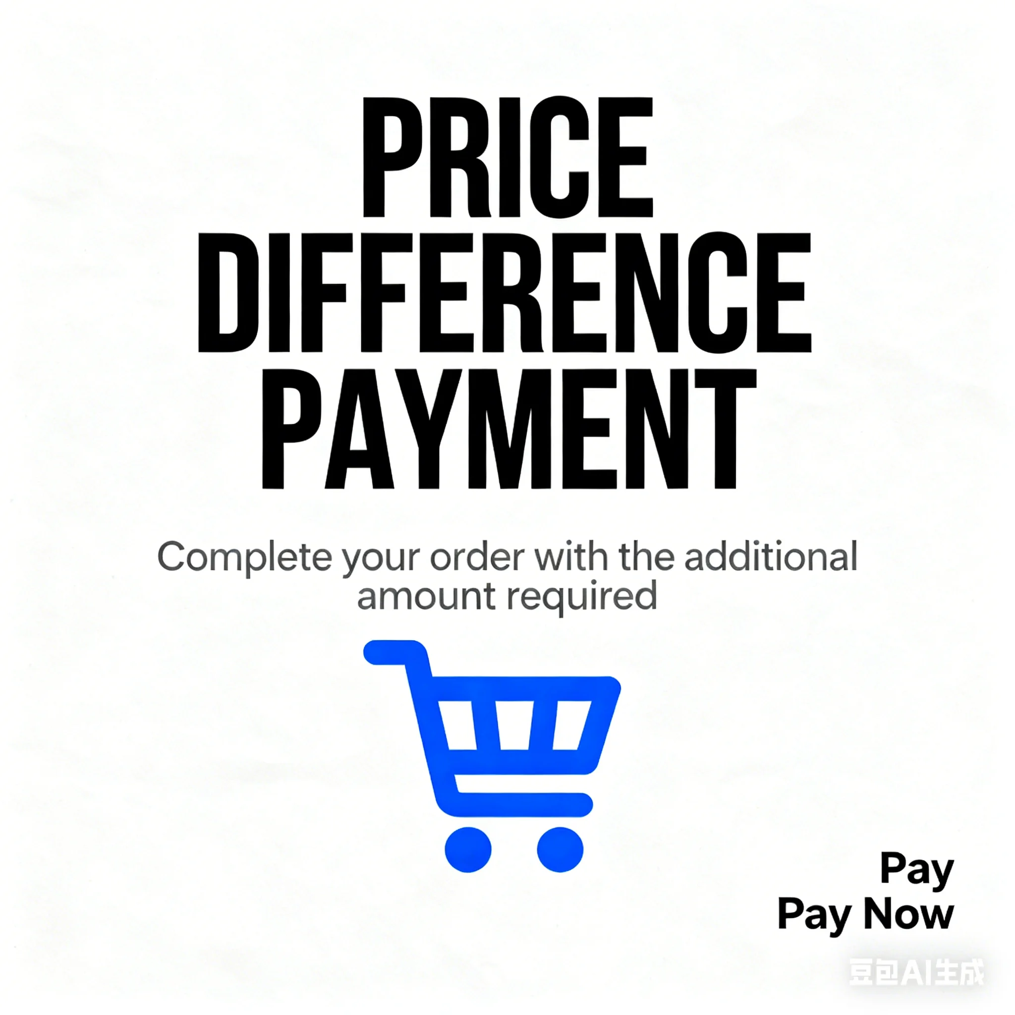 Use this link to pay the price difference