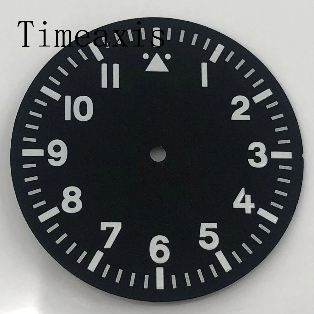 محور الوقت 35.5 ملم قرص معقم مضيء مناسب NH35 Miyota8205/8215/821A Mingzhu2813/3804 أجزاء ساعة يد تعمل بالحركة أسود #2