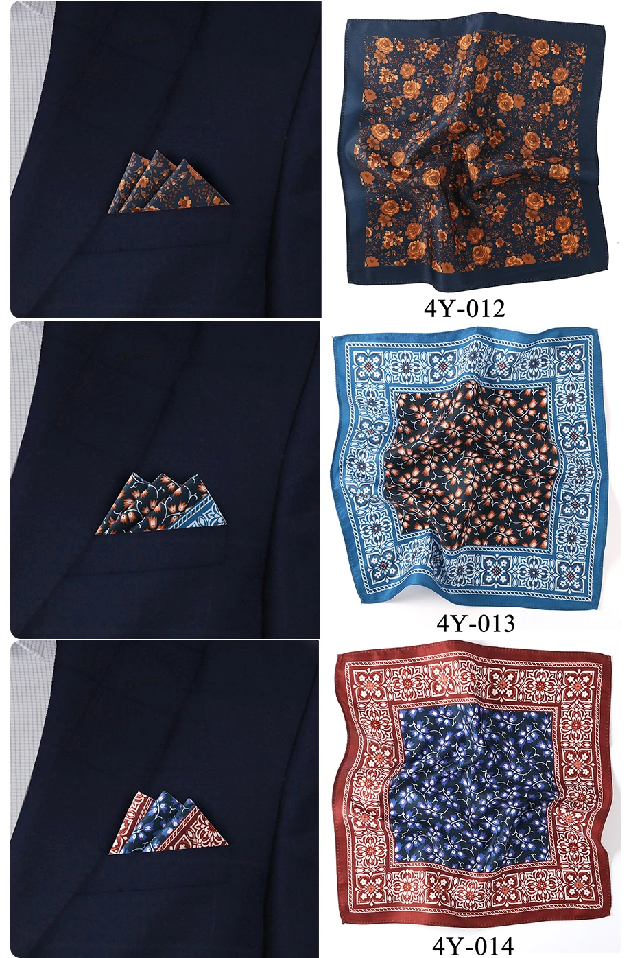 Tailor Smith New Designs Pocket Square Printed Pattern Pocket Square Fashion Men Handkerchief Floral Handkerchief Pocket Men