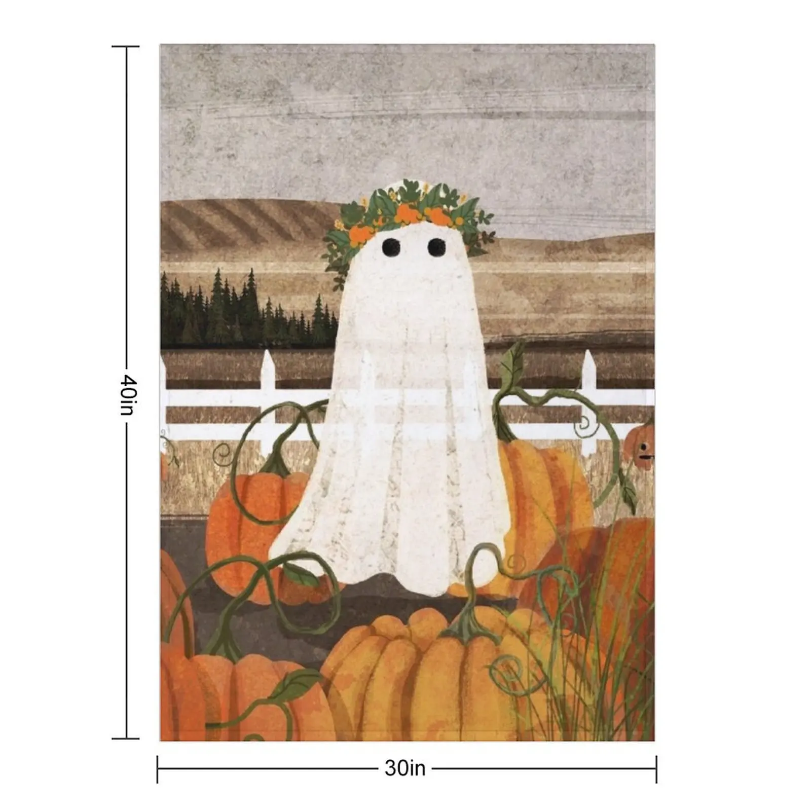 There's a Ghost in the Pumpkins Patch Again... Throw Blanket bed plaid Sofa Quilt Polar Stuffeds Blankets