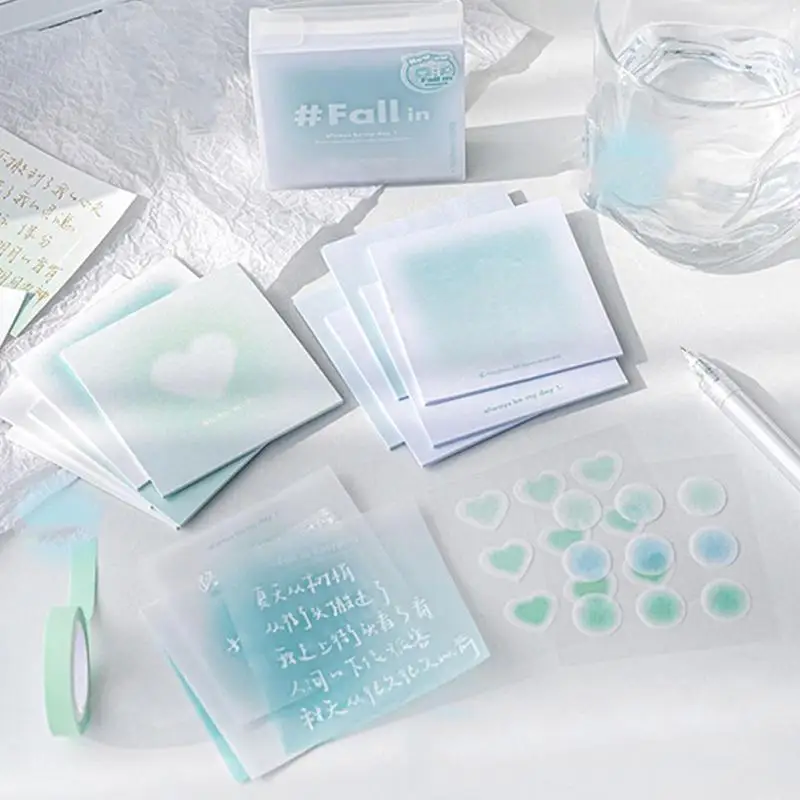 Post Notes Adhesive Gradient Note Pad Tiny Memo For Office School Home Easy To Post Cute Note Paper For Girls Kids