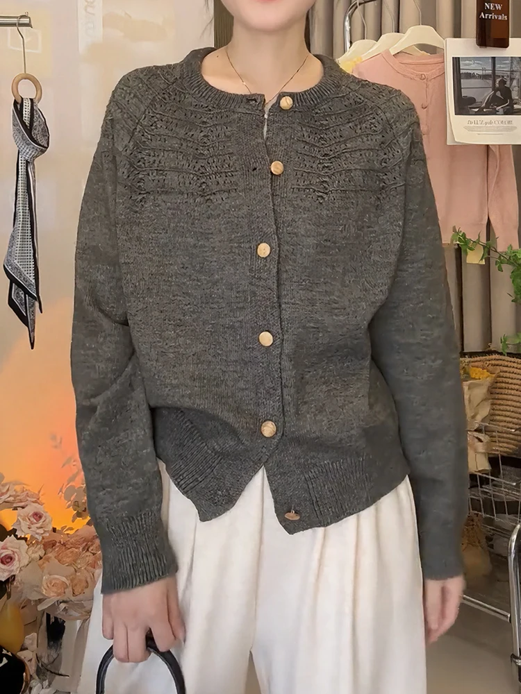

2025 Autumn New plus Size Knitted Open Cardigan ey Lazy Casual Faionable Slimming Versatile Top Women's plus Size Knitwear