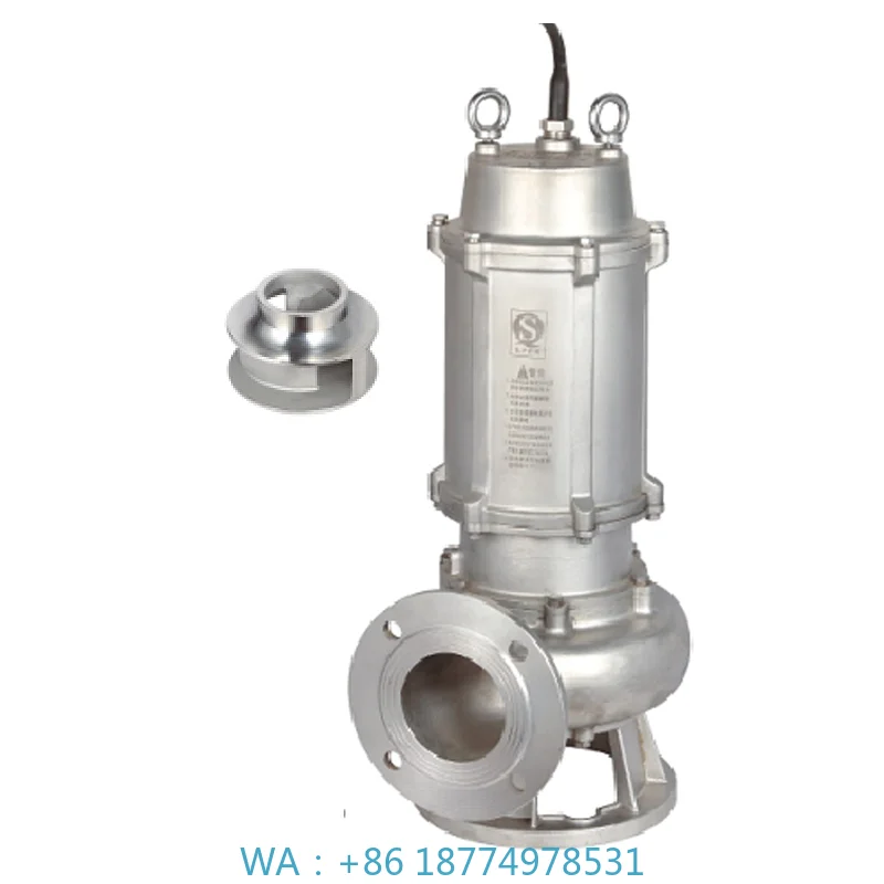 مضخات الحمأة الغاطسة للمياه الفولاذية، شهادة CE، مبيعات المصنع مباشرة، مضخة مطحنة مياه الصرف الصحي غير القابل للصدأ