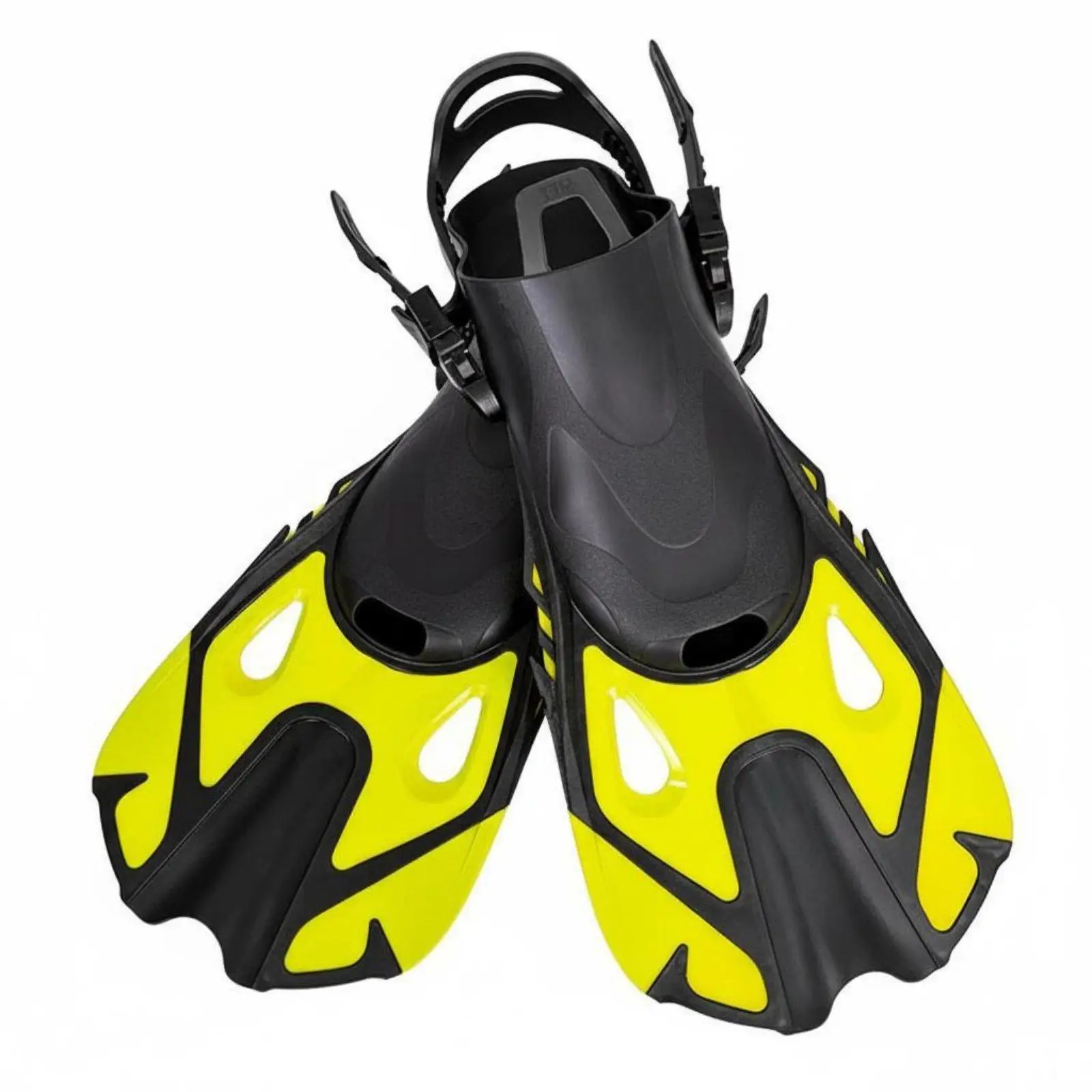 Compact Diving Fins Adjustable Silicone Swim Fins Professional Adult Children Equipment for Pool or Snorkeling