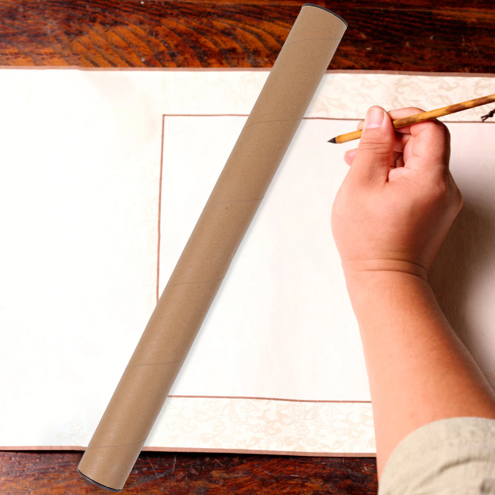 

10 pcs Mail Shipping Paper Tube Document Storage Poster Plastic Cardboard Cylinder Kraft Paper Tubes for Artwork