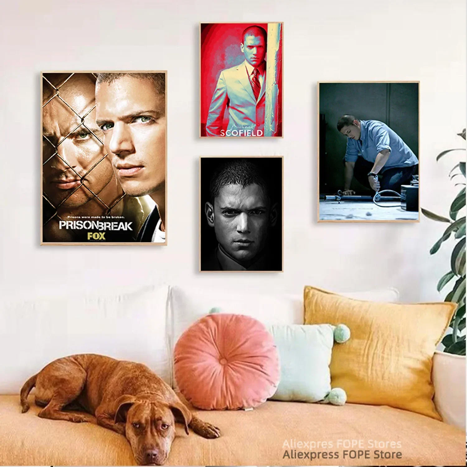 prison break tv play,Michael Scofield Movie Tv Play Serial  Wall Art Canvas Posters and Prints Canvases Painting Home Decoration