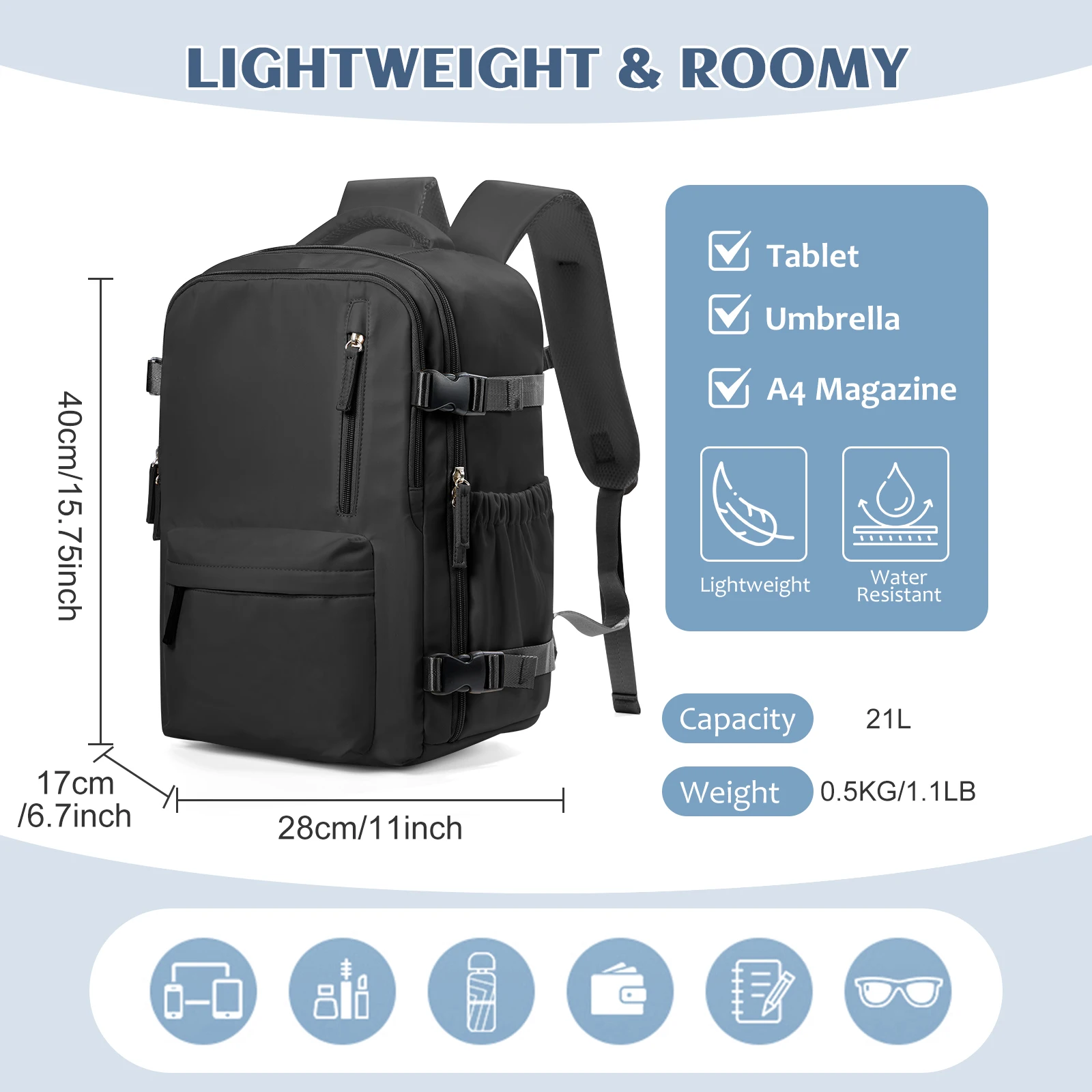 Backpack Travel Cabin Airplane 40x20x25 Cabin Bag, Ryanair Backpack Carry-Ons, Men Laptop Backpack Bussiness Eastpak Backpack