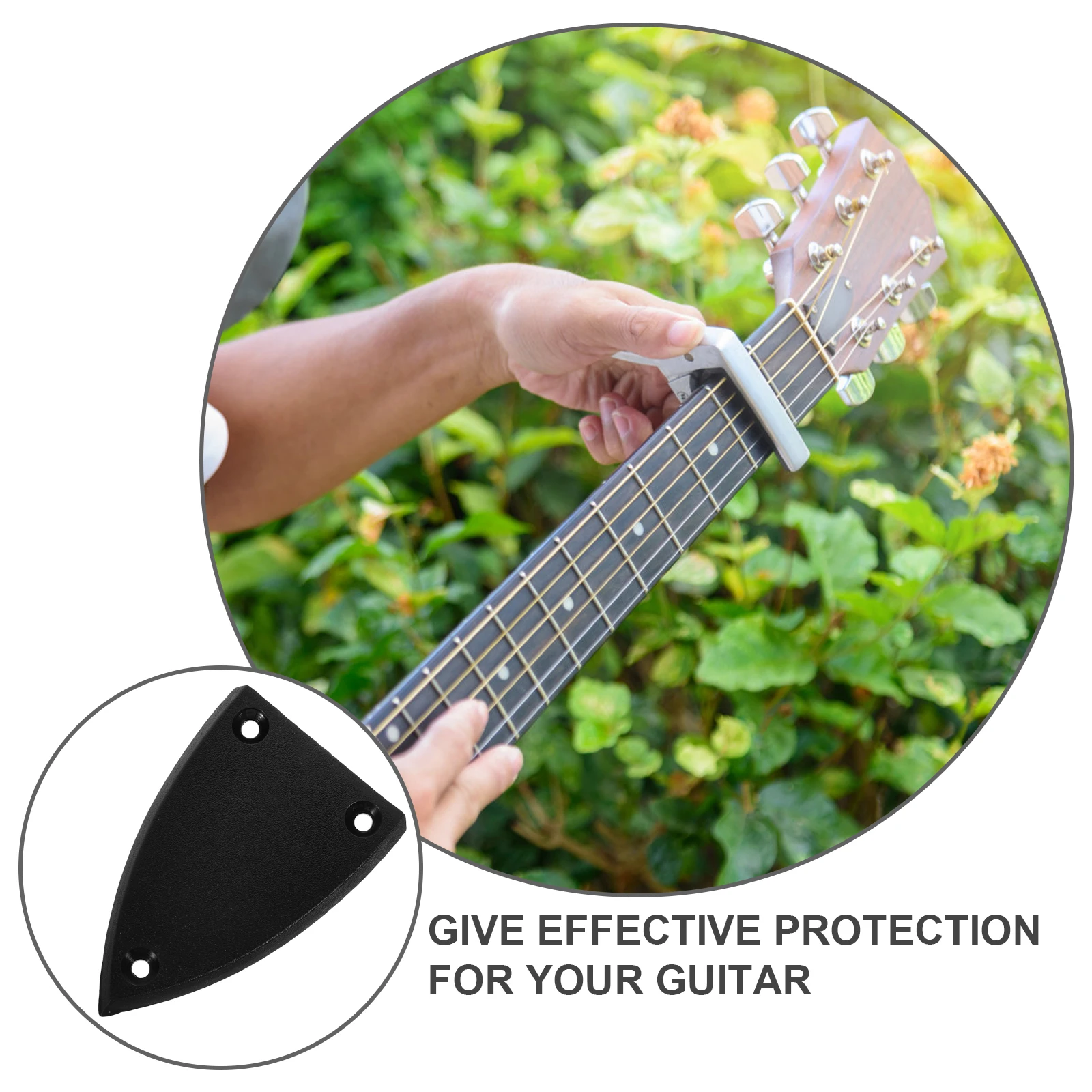 

Truss Rod Cover 3 Holes Electric Guitar Bass Repair Parts Durable Plastic Accessories Replacement Long Lasting Use