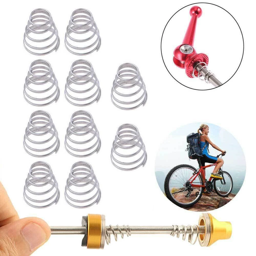 

Durable 10Pcs MTB Road Bike Wheel Skewer Bicycle Hubs Quick-Release Bike Hub Spring Lever Shaft Spring Cycling Hub