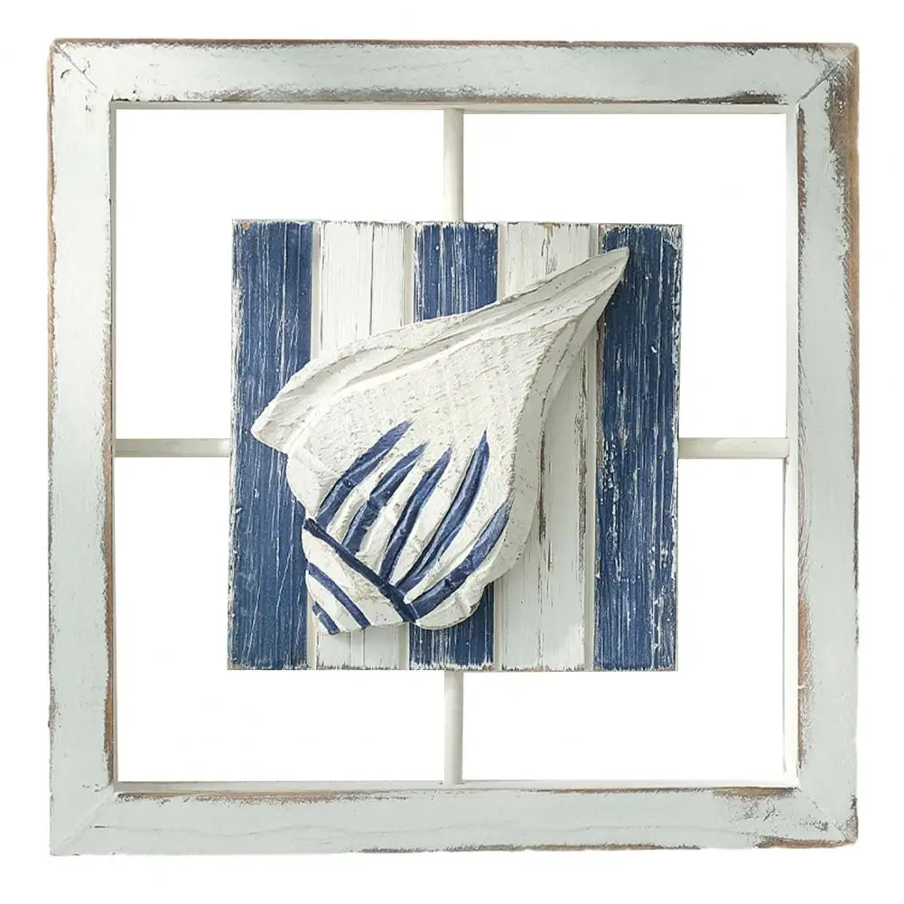 Style Wall Art 3d Coastal Wall Art Set Distressed Wooden Frame Decor Ocean Inspired Beachhouse Decoration for Bedroom Room