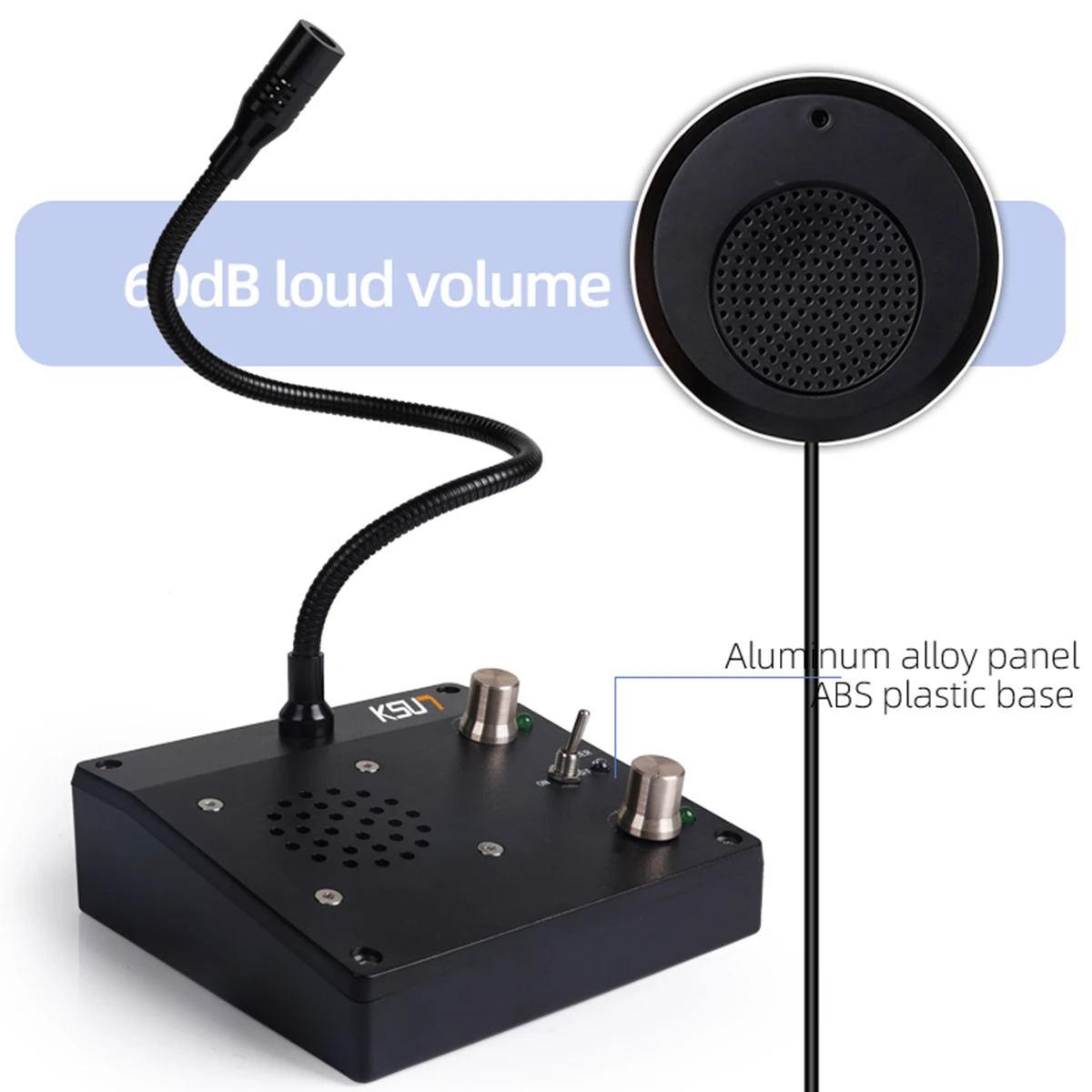 KSUN Q52 Window Intercom Wireless Speaker System Bank Hospital Counter Two Way Intercom