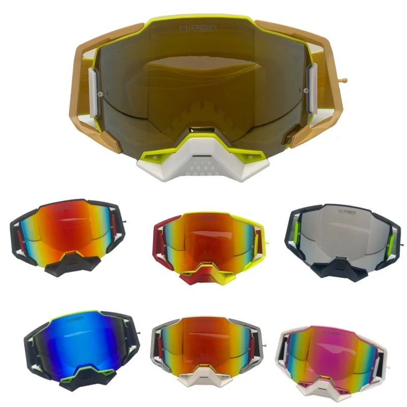 MX Dirt Bike Goggles Wind‑Dust Proof UV400 PC Lens Breathable Foam Fit Most Helmets for Quad ATV Trail Racing