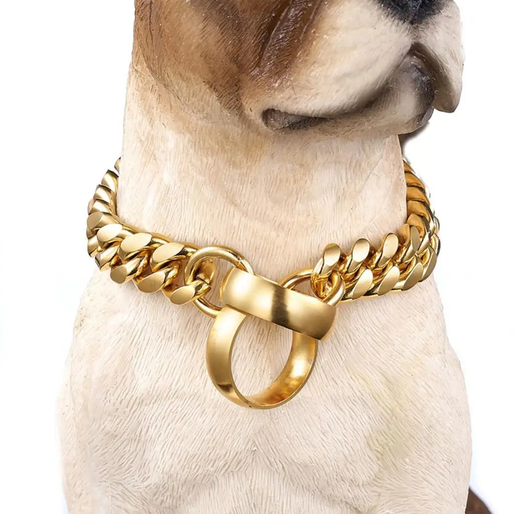 Adjustable Choke Chain Dog Collar 316 Stainless Steel Durable Training Necklace for Large and Medium Dogs Outdoor Use