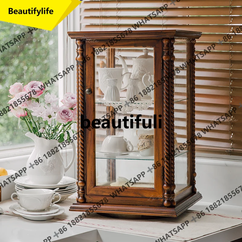 

A13 Ретро шкаф для хранения вещей Средневековый настольный чайный шкаф Кофейня Десертный хлеб Витрина
