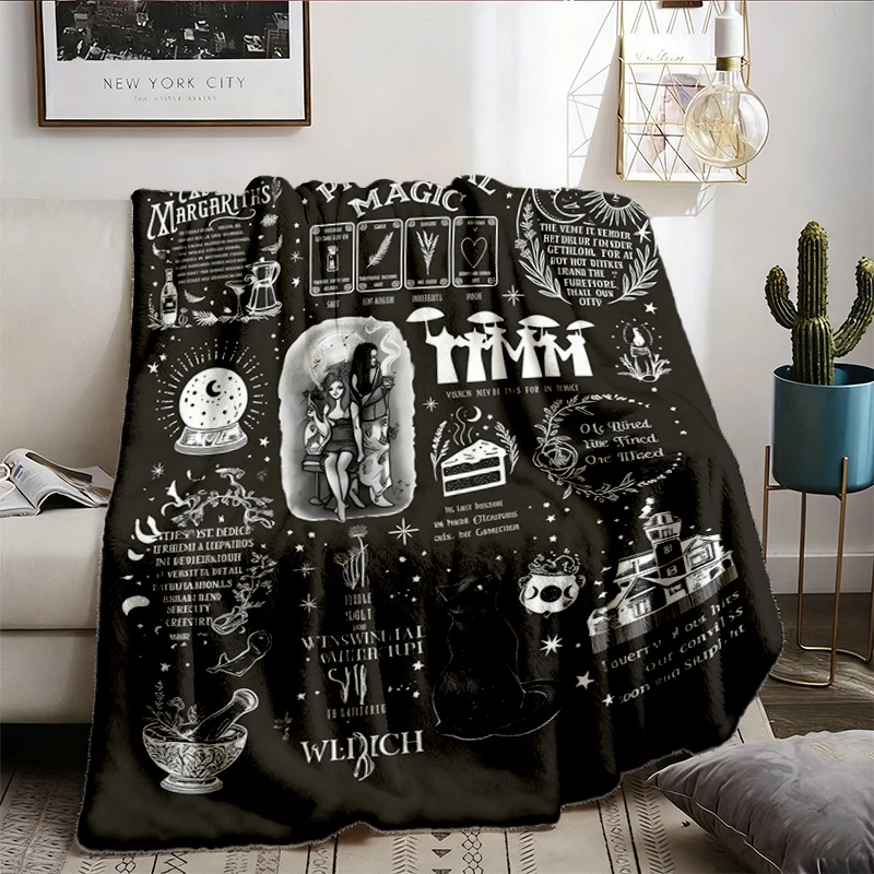  Midnight Margaritas Warm Blanket, Margarita Halloween Soft Blanket, Witchy Cocktail Comfy Blanket, Spooky
