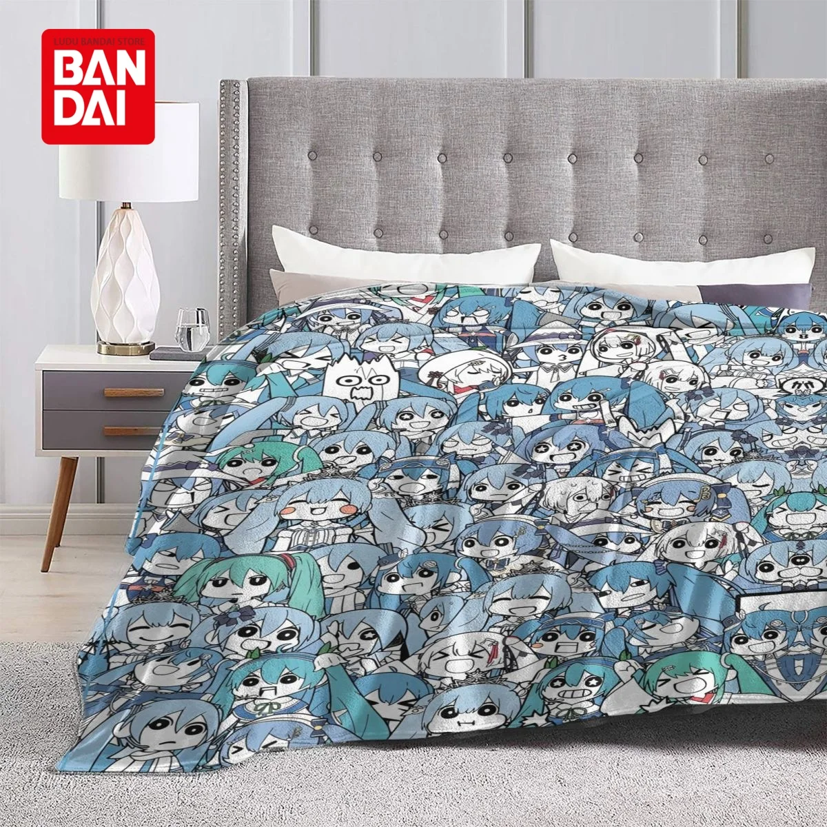 Bandai Hatsune Miku Weak Voice Throw Blanket on Bed Sofa Air Condition Sleeping Cover Bedding Throws Bedsheet For Kids