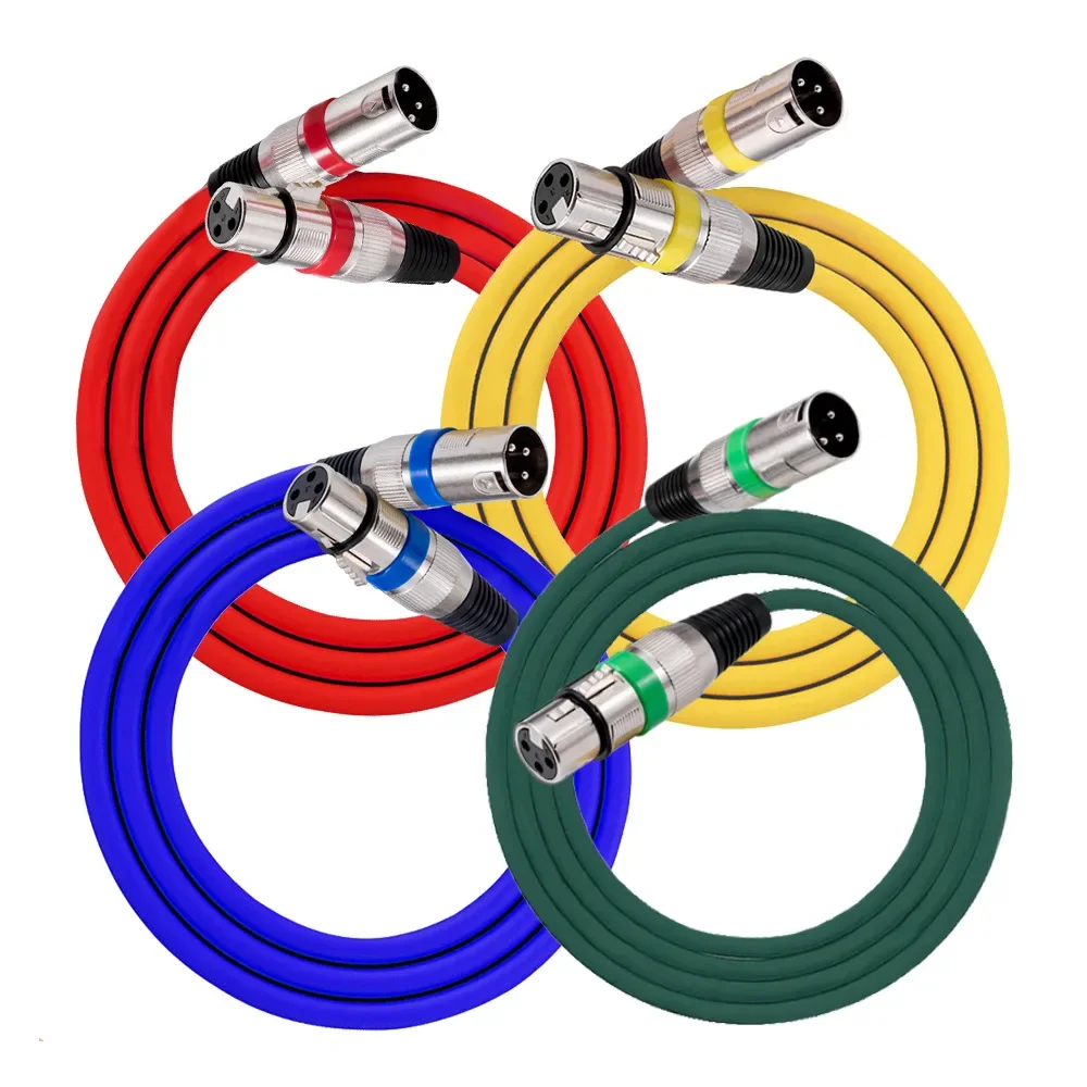 3Pin Mixer Audio Cable XLR AUX Shielded Anti-interference XLR Male To Female Microphone AUX Cord 0.3m - 20M
