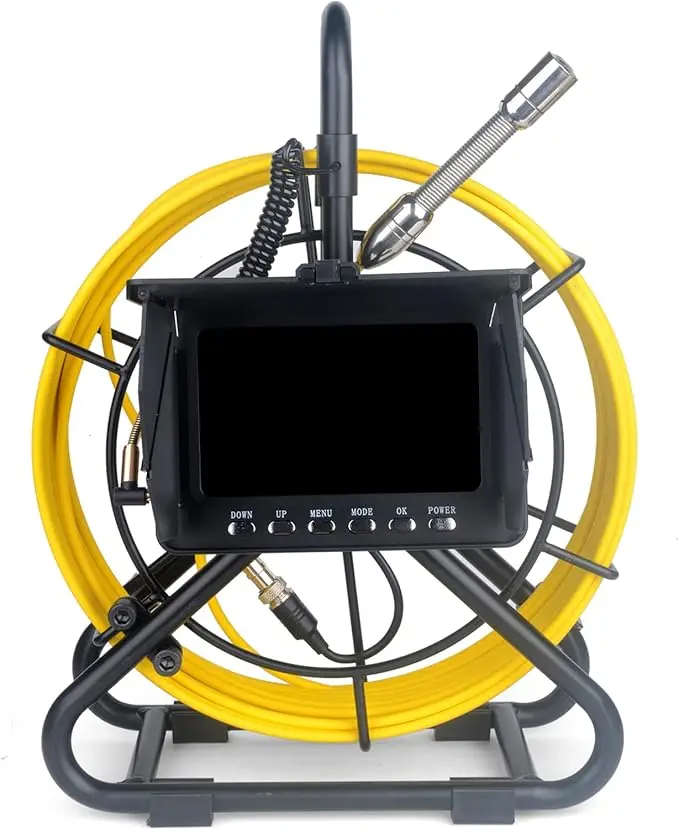 

5 Inch Pipe Inspection Video Camera 15M IP68 Waterproof Drain Pipe Sewer Inspection Camera System 1080P Camera
