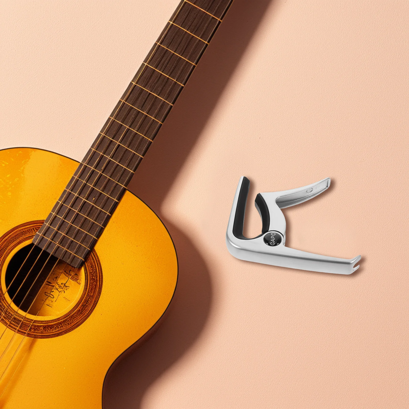

1Set Guitar Capo Acoustic Electric Zinc Alloy Heavy Duty Clamp Quick Fixation Multi-Function Tone Modified Clip Accessory