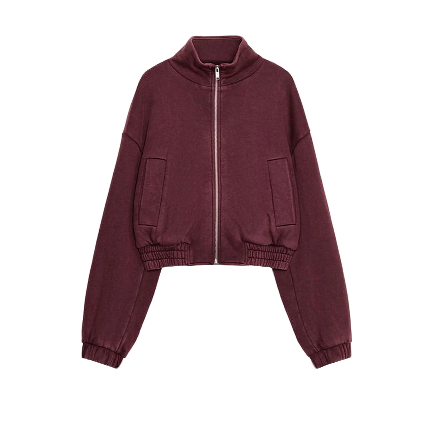 Zimowy, nowy, damski płaszcz z elastycznym dołem, metalowym zamkiem błyskawicznym, długim rękawem, wysokim kołnierzem, z aksamitu, casualowy, dopasowany krój, długość do kostek.