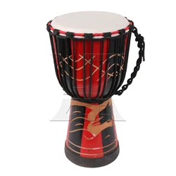 Yibuy African Djembe Drum Bongo Musical Instrument Black Dolphin Pattern 8inch