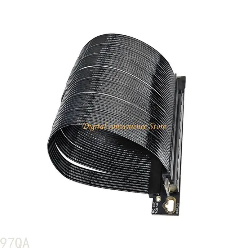 

97QA PCIE 5.0 X16 Extension Cord 270° Reversed Right Angled Fast Speed Server Cable Bidirectional For GPUs and Downwards