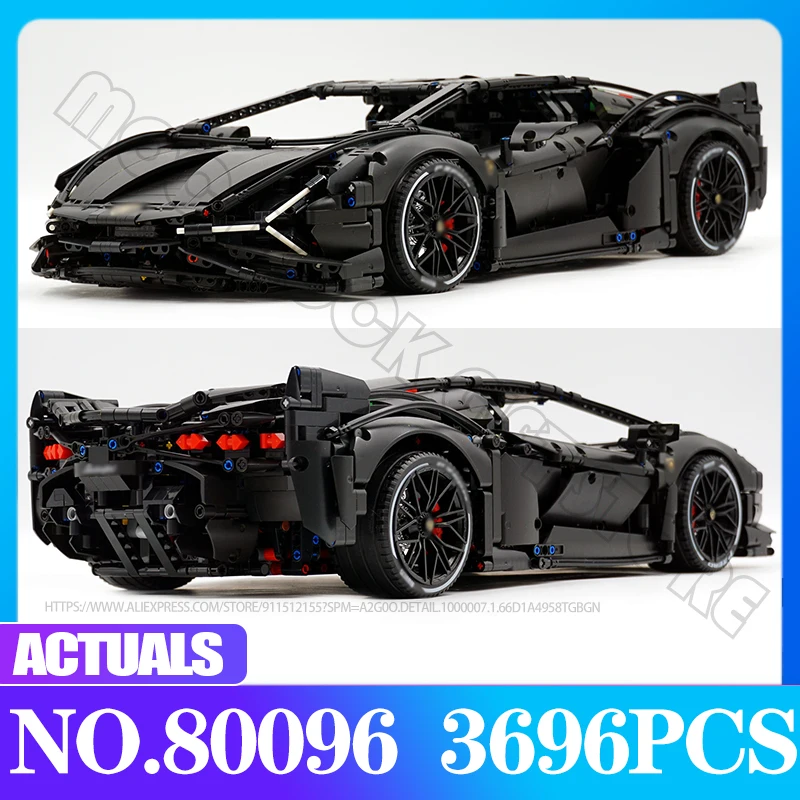 MOCBRICK High-Tech Super Speed Champions Lambo Racing Car Model 80096 Hypercar Building Block Brick Children Toys Boys Gifts