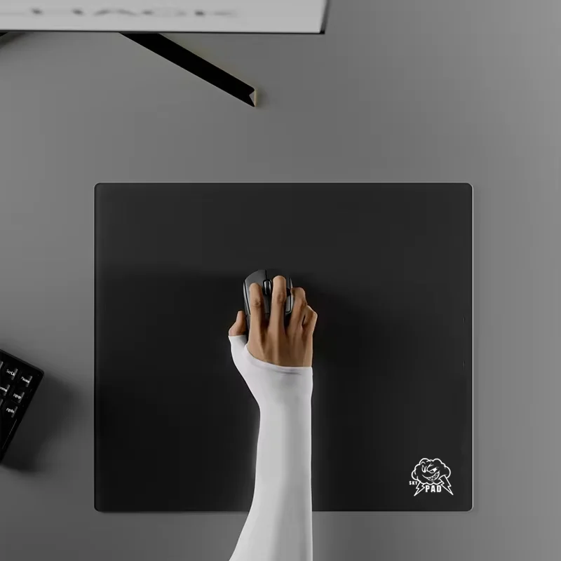 Black White SORA Abstract Glass Mouse Pad Waterproof Smooth Electronic Sports Games Office Desktop Decoration