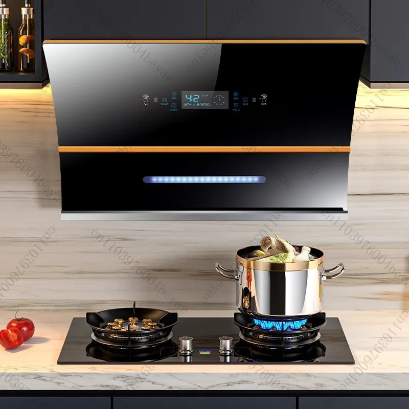

Dual-motor range hood Household kitchen large suction side suction wall-mounted small range hood