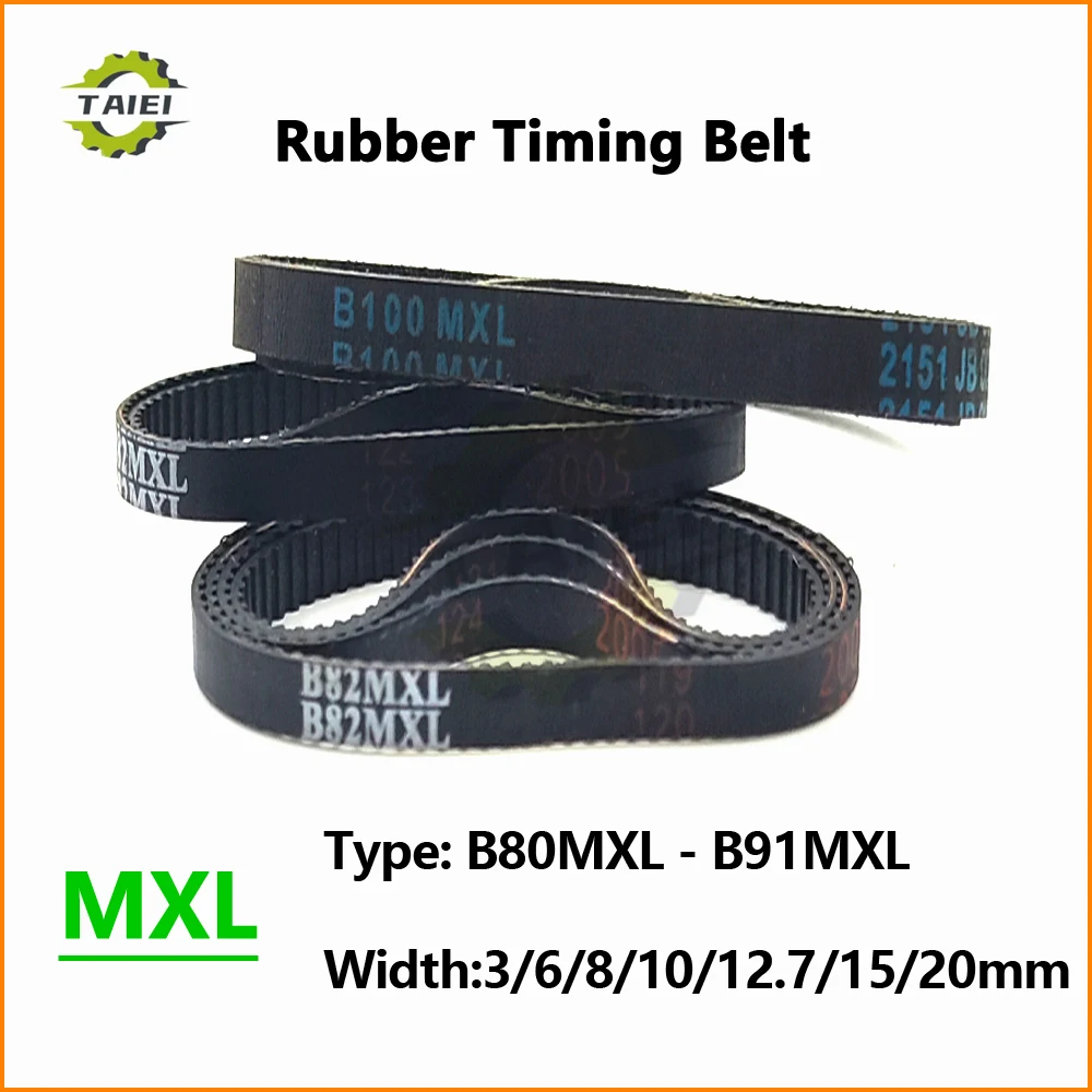MXL Rubber Synchronous Belt B80 B81 B82 B83 B84 B85 B86 B87 B88 B89 B90 B91 Width 3-20mm 3D Printer Parts MXL Timing Drive Belt