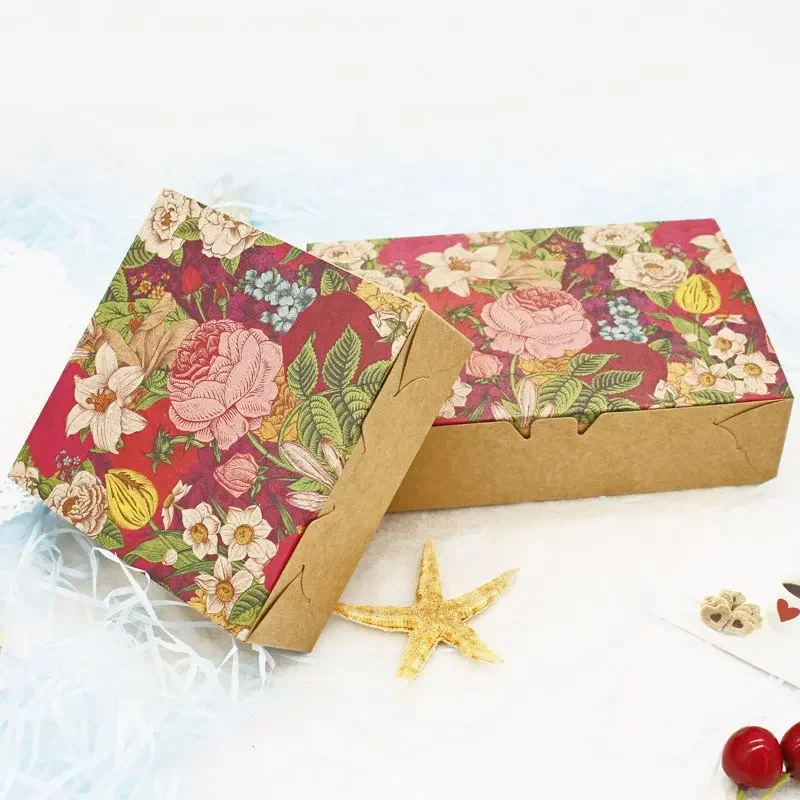 20pcs Gift Box Kraft Paperboard Box Cookie Packaging Box Macaron Box Diwali Gifts Boxes for Sweets Chocolate Box Packaging