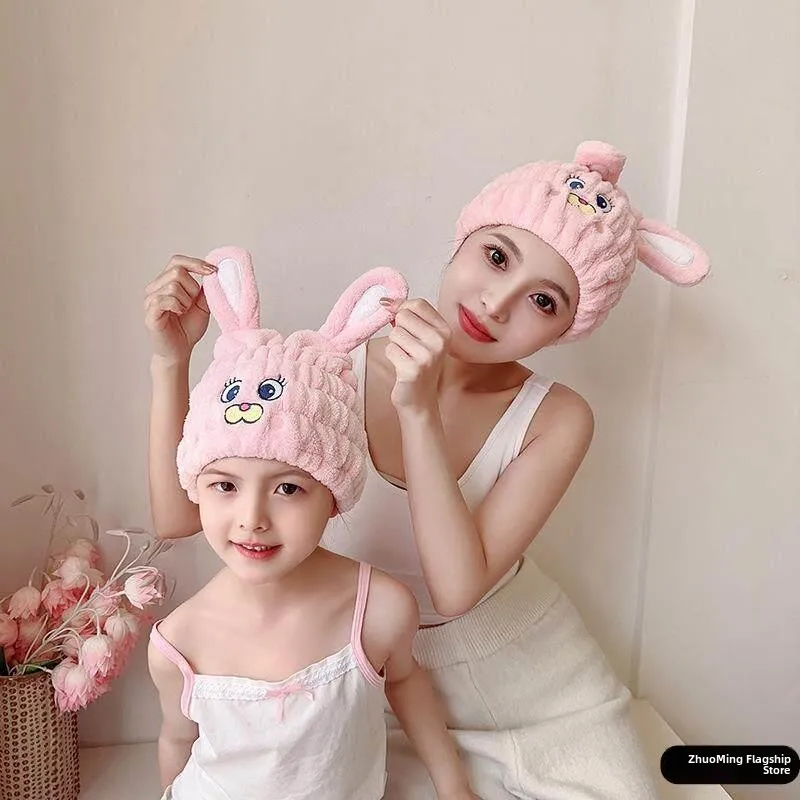 

Super Absorbent Quick Dry Hair Cap for Kids Baby Unisex Cute Design No Blow Drying Needed Ultra Absorbent Towel like Hat