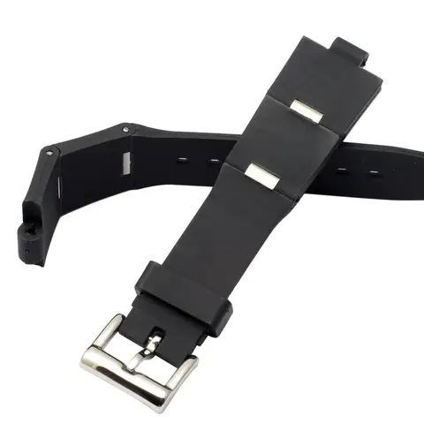 Bvlgari वॉच स्ट्रैप के लिए काला रबर सिलिका जेल स्ट्रैप नॉच के साथ 22x8 24x8mm DP42C14SVDGMT पुरुषों और महिलाओं की वॉच चेन 8 best sales बुलगारी घड़ी - №4