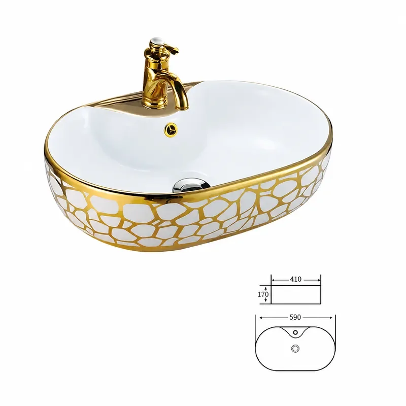 Wholesale Square Ceramic Art Basin Light Luxury Stage Washbasin for Bathroom Sink Chaozhou Guangdong