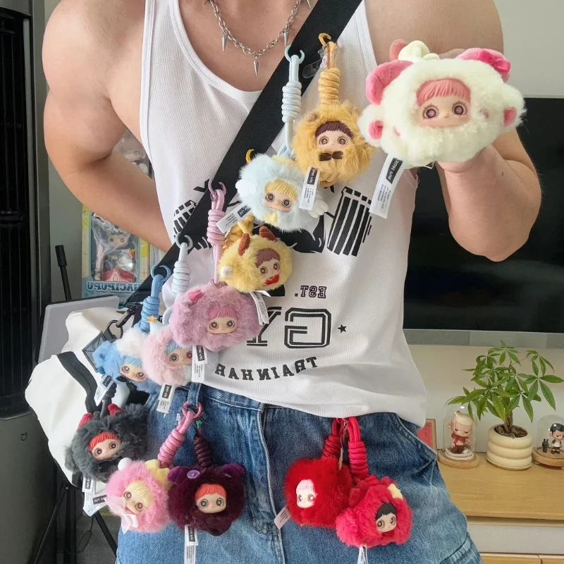 새로운 정품 메이메이 12 별자리 이야기 시리즈 블라인드 박스 귀여운 플러시 키체인 폰 스트랩 가방 장식 소녀용 크리스마스 선물