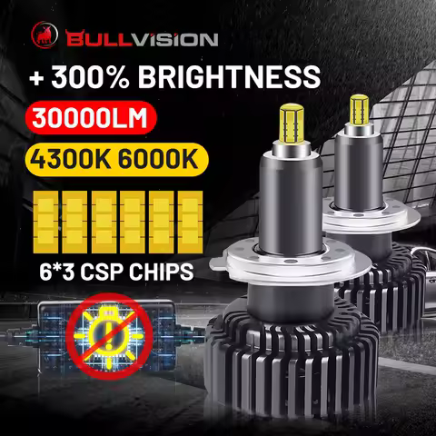 H11 LED Headlights 30000LM 360 CSP Chip Canbus No Error H1 H7 9012 HIR2 4300K 6000K HB3 HB4 H8 H9 9005 9006 For Audi BMW VW Ford