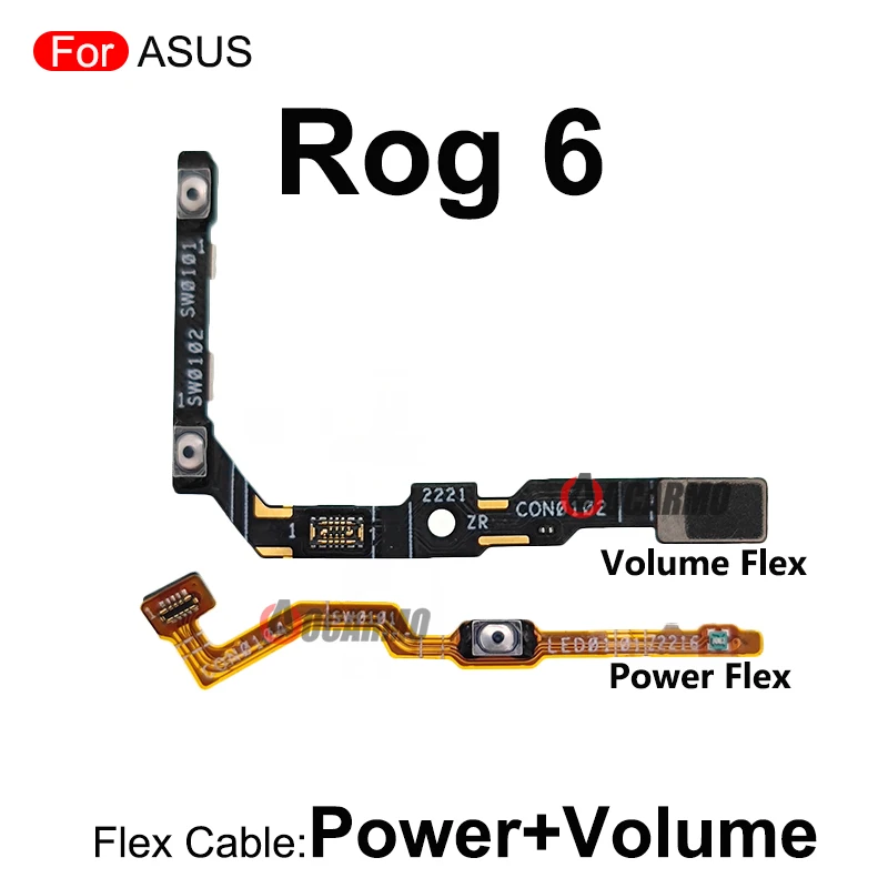 Power / Volume Buttons Up Down Flex Cable For ASUS ROG Phone 6 6Pro Rog6 Pro Replacement Repair Parts