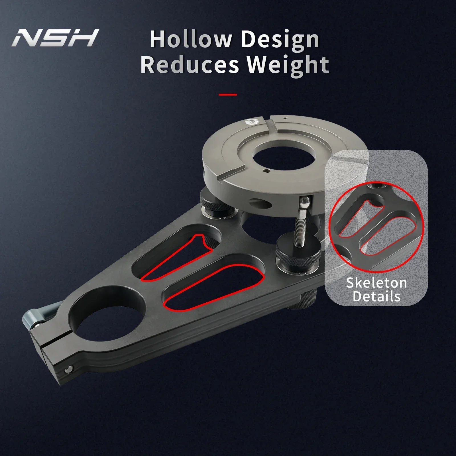 NSH 7" Off-Set Euro To Mitchell 3-Way Leveller Camera Accessories Dolly Bazooka Jibs Crane For Making Film - view 5