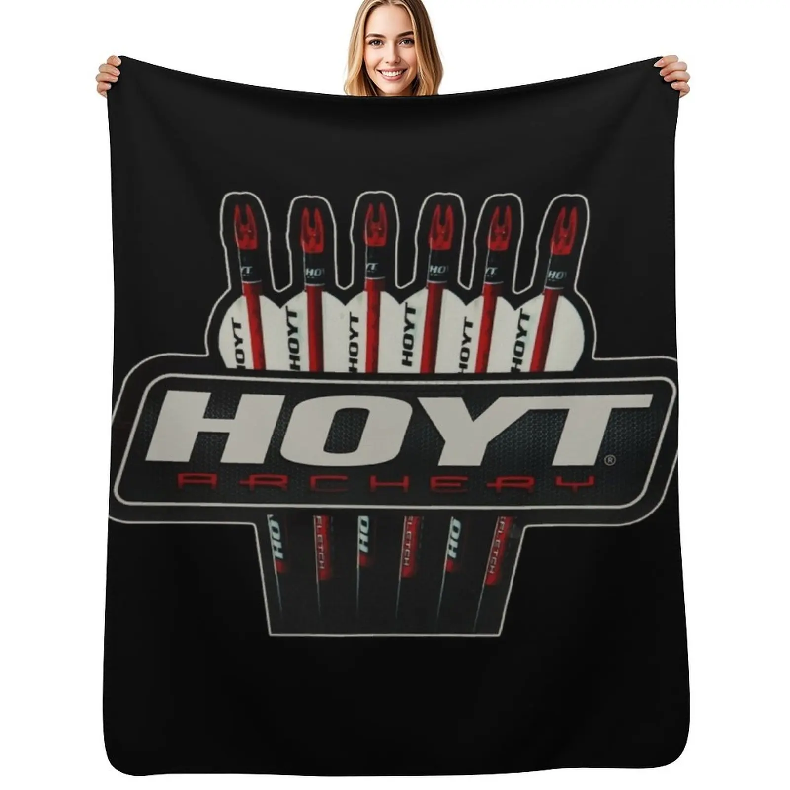

Hoyt Archery Logo Throw Blanket manga Thins Furrys Plaid on the sofa Blanket
