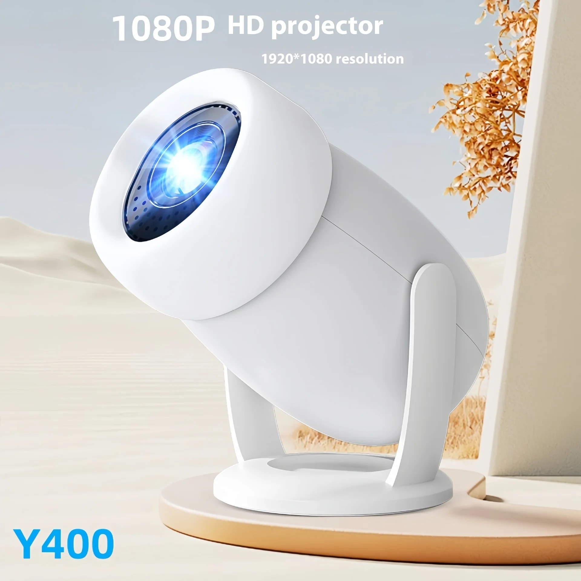 2025 Smart Projector 1080P Draagbare Android13 HY400 Pro Plus WiFi Game Mini 4K Videoprojectoren met LED LCD HY300 Stille Gimbal