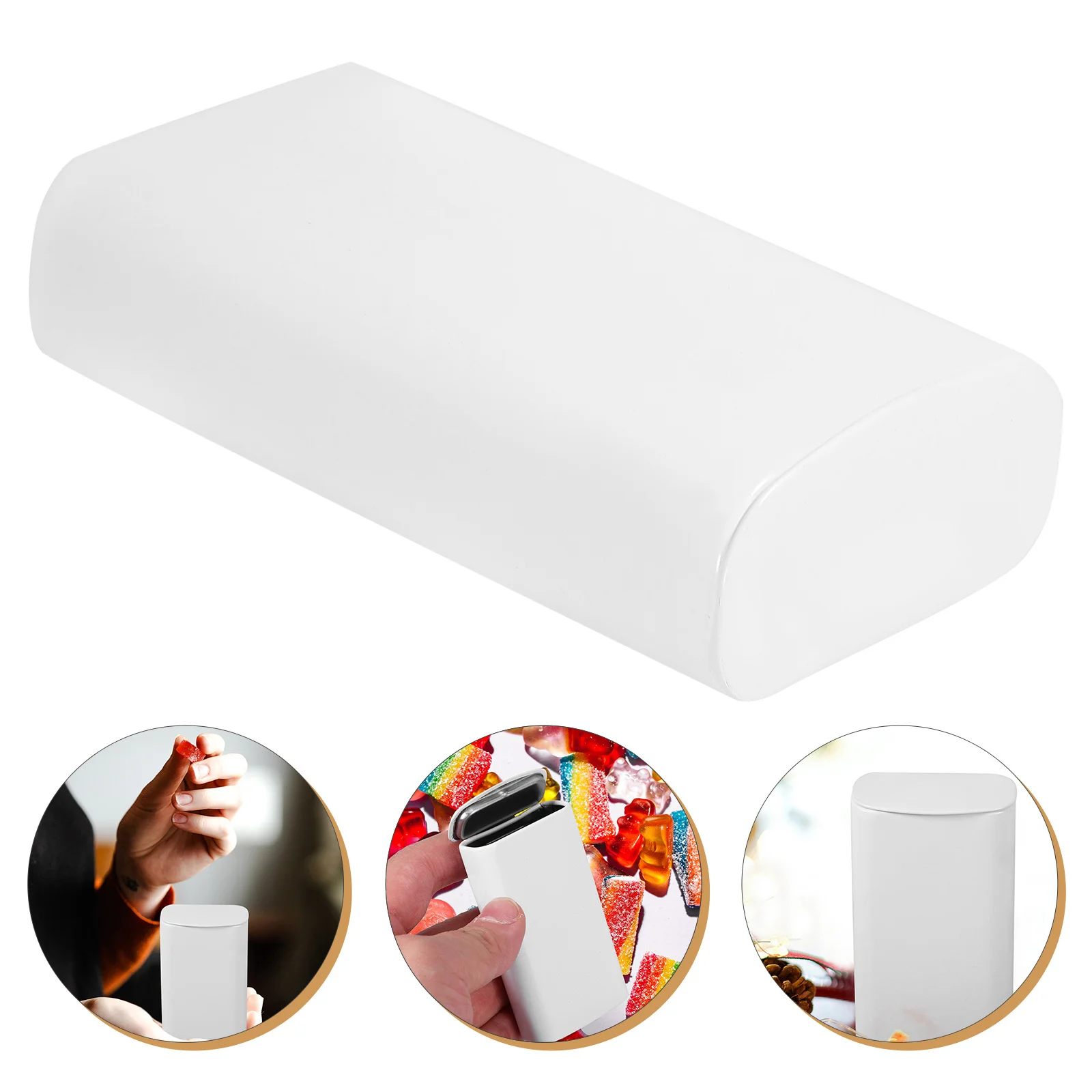 

6Pcs Empty Small Tinplate Boxes Rectangular Candy Storage Containers Jewelry Organizer Flip Lid Metal Small Tin Box