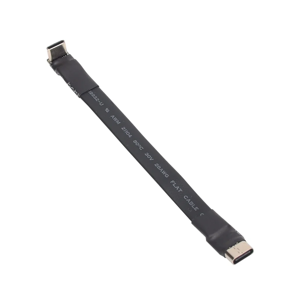 ADT 3A USB 2.0 Typ C Płaski kabel wstęgowy 90 Kątowy kabel USB 2.0 Typ-C C do ładowania danych Przedłużacz USB męski na żeński FPC do PC TV — zdjęcie produktu 6