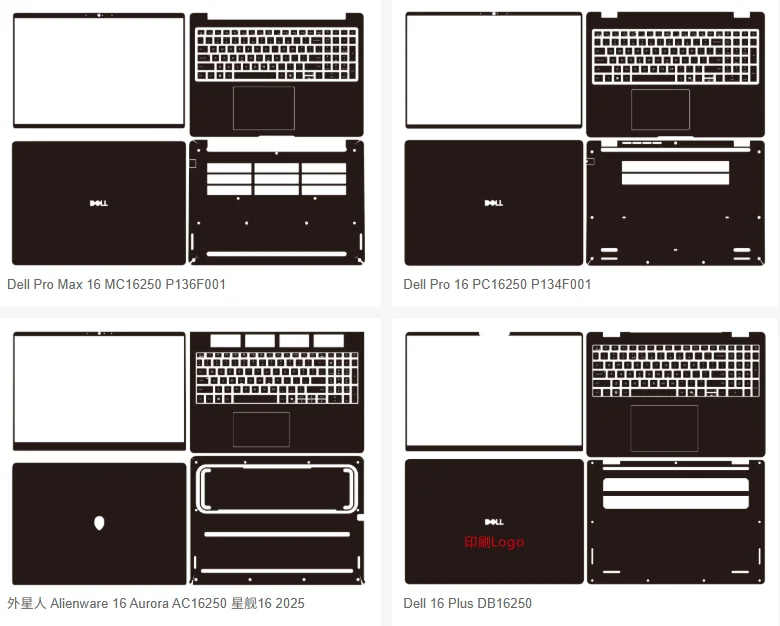 

Pre Cut Laptop Vinyl Decal Cover Sticker Protector For Dell Pro 16 2025 PC16250 PC16255 Pro Max 16 MC16250 Pro Max 16 MC16250
