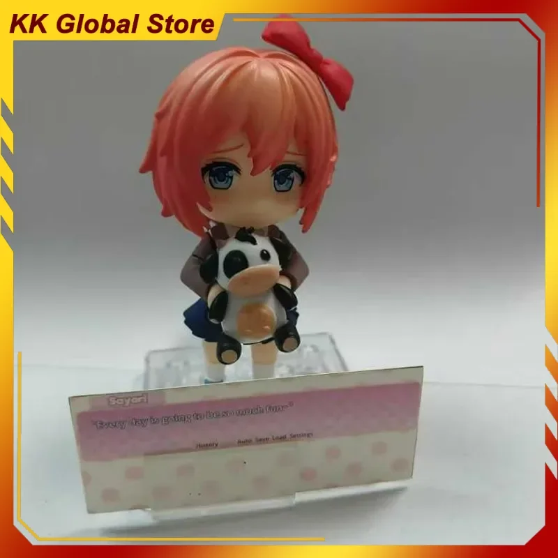 

10cm Doki Doki Literature Sayori Anime Figure Peripheral Model Face Changeable Desktop Decoration Ornaments Kid Gift Toys