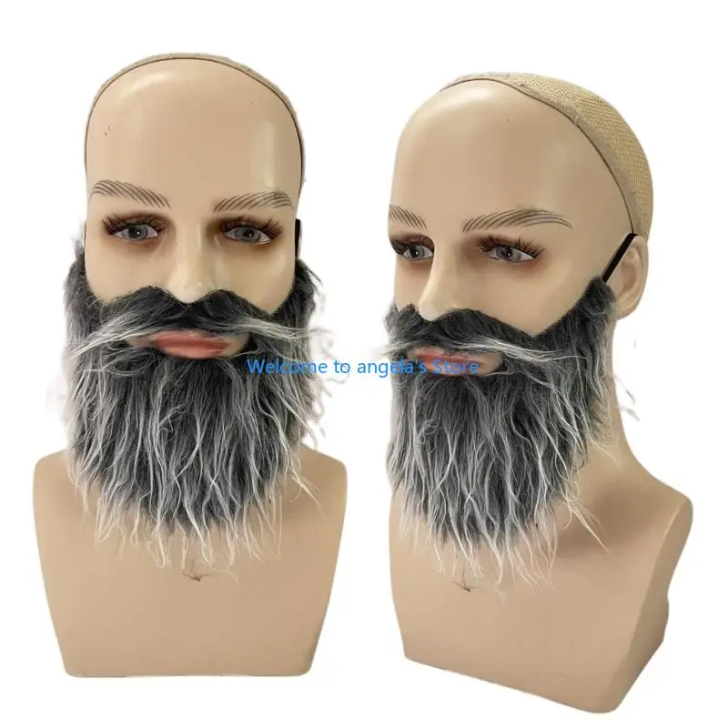 X4YC bigotes falsos adhesivos novedades barba peluda suministros decoración para fiesta Navidad