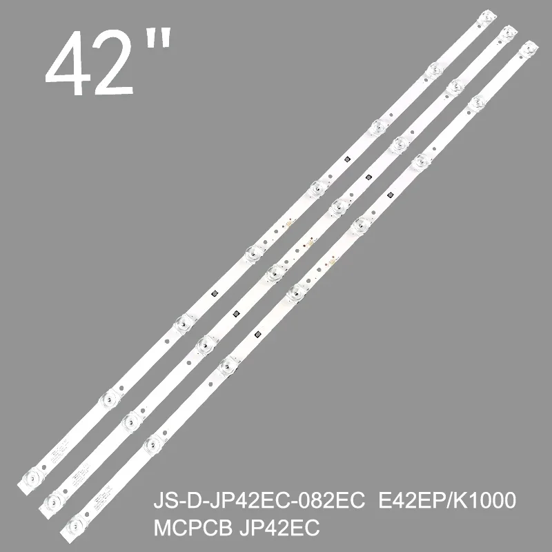 

3pcs=1set 8leds 6v 730mm for tcl 42inch LCDTV backlightstrip JS-D-JP42EU-082EC 70310 E42EP/K1000 MCPCB JS-D-JP42EC-082EC 70310